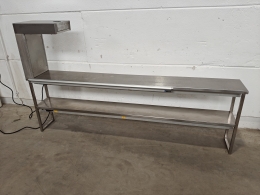 Rvs chefrek met 2 warmtebruggen Hatco - 220x33 cm